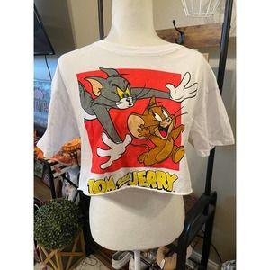(L) Tom & Jerry Crop Top T-Shirt
